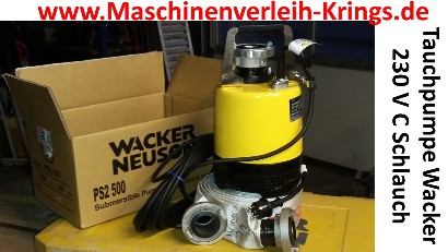 Wacker Motor Tauchpumpe Pumpe C Storz Starkregen Hochwasser Keller Schlauch